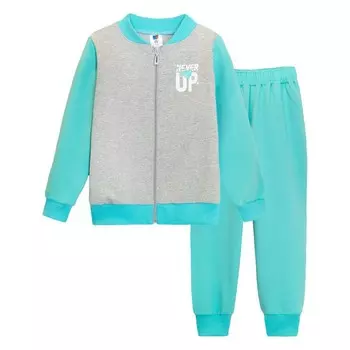 Спортивный комплект для девочки: джемпер, брюки, рост 134 см, цвет серый