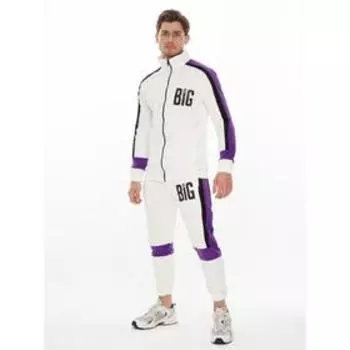 Спортивный костюм мужской, размер 46, цвет белый