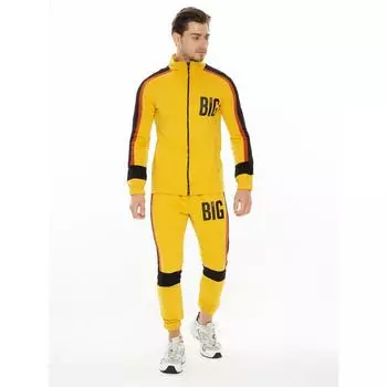 Спортивный костюм мужской, размер 46, цвет горчичный