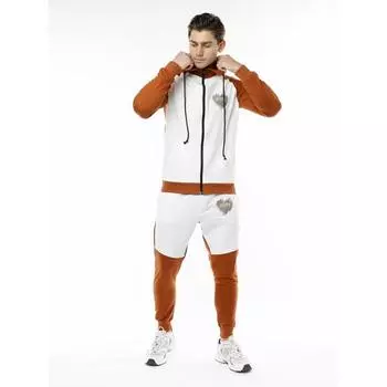 Спортивный костюм мужской, размер 46, цвет коричневый