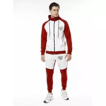 Спортивный костюм мужской, размер 46, цвет красный