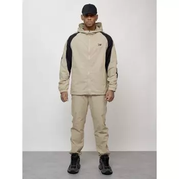 Спортивный костюм мужской, размер 48, цвет бежевый