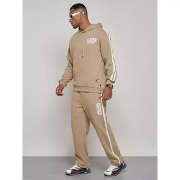 Спортивный костюм мужской, размер 52, цвет бежевый