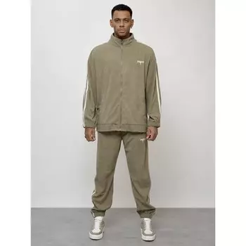 Спортивный костюм мужской, размер 52, цвет хаки