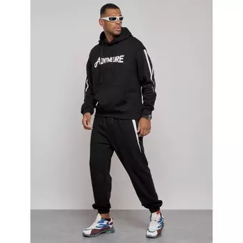 Спортивный костюм мужской, размер 54, цвет чёрный