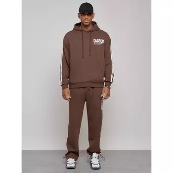 Спортивный костюм мужской, размер 54, цвет коричневый