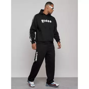 Спортивный костюм мужской, размер 56, цвет чёрный