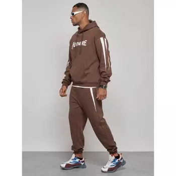 Спортивный костюм мужской, размер 56, цвет коричневый