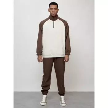 Спортивный костюм мужской, размер 56, цвет коричневый