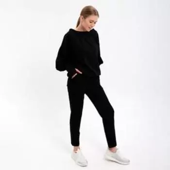 Костюм женский (джемпер, брюки) MINAKU: Casual Collection цвет чёрный, размер 44