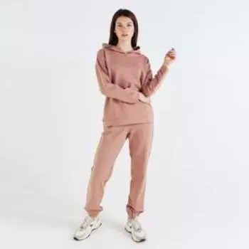 Костюм женский (худи, брюки) MINAKU: Casual Collection цвет бежевый, размер 50
