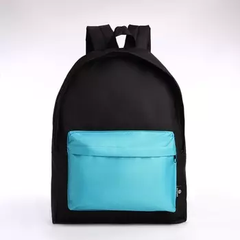 Спортивный рюкзак TEXTURA, с карманом, размер 281139 см, чёрный/бирюзовый