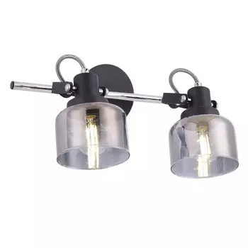 Спот 40Вт, 2хE14, 25x10 см, чёрный