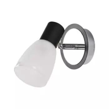 Спот ЭкономСвет 51629/1wCR+BK WT, E14, 1x60Вт, цвет хром, чёрный