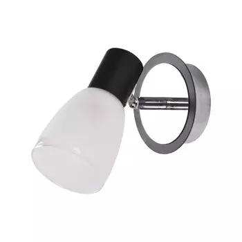 Спот ЭкономСвет 51629/1wCR+BK WT, E14, 1x60Вт, цвет хром, чёрный