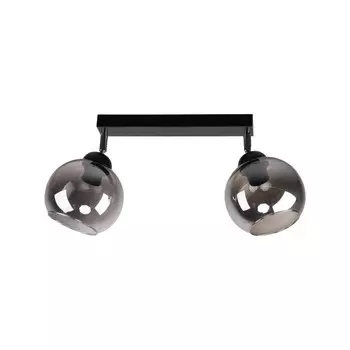 Спот ЭкономСвет 86006/2BK SM, E27 2x60Вт, цвет чёрный