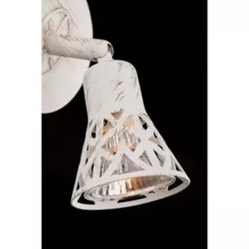 Спот Alaska 1x50Вт G5.3 белый, золотая патина 9x13x14см