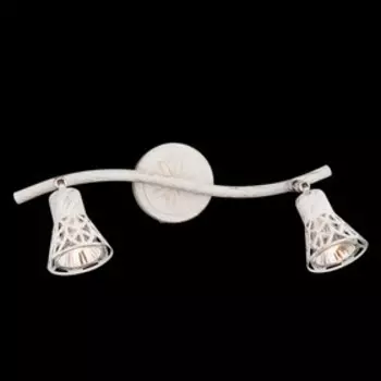 Спот Alaska 2x50Вт G5.3 белый, золотая патина 35x15x14 см