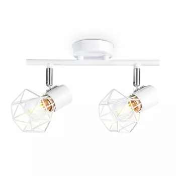 Спот астенно-потолочный в стиле лофт Ambrella light, Loft, TR8628, 2хE27, цвет белый, хром