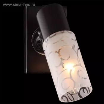 Спот Astoria 1x40Вт Е14, тёмное дерево, хром 10x18x17 см