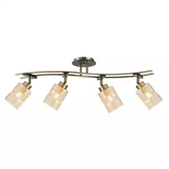 Спот Citilux «Мерида» CL142144, 82х18 см, 4х75Вт, E27, цвет коричневый