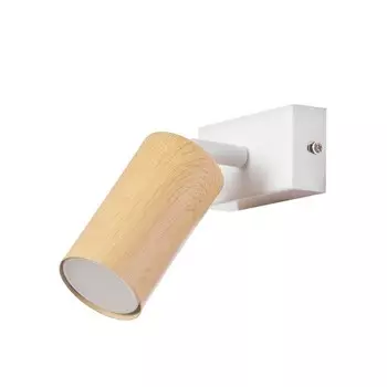 Спот "Идиго" 1x25Вт GU10 Белый, дерево 10х17х16см