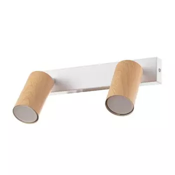 Спот "Идиго" 2x25Вт GU10 Белый, дерево 28х17х16см
