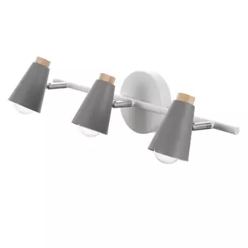 Спот "Конус" 3х40Вт Е27 серый 50х17х17 см