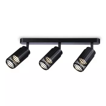 Спот настенно-потолочный поворотный со сменной лампой Ambrella light, Techno family, TN51690, 3хGU10, цвет чёрный