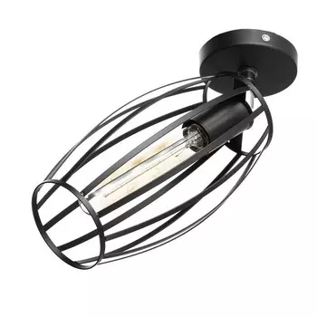 Спот «Овал» Е27 40 Вт черный 1423 см