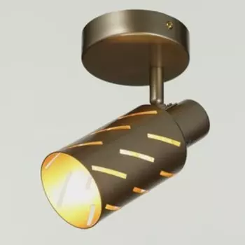 Спот Пересвет 1х40Вт Е14 золото 17,5х10х16см