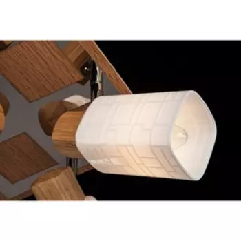 Спот Savier 4x40Вт Е14 хром, дерево 22x22x15см