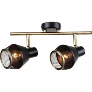 Спот Vekta 2xE14 40Вт, размер 35x10x22 см, цвет чёрный и бронза