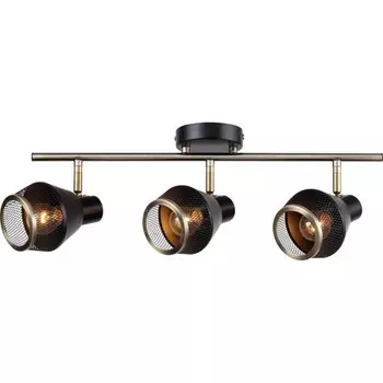 Спот Vekta 3xE14 40Вт, размер 53,5x10x22 см, цвет чёрный и бронза