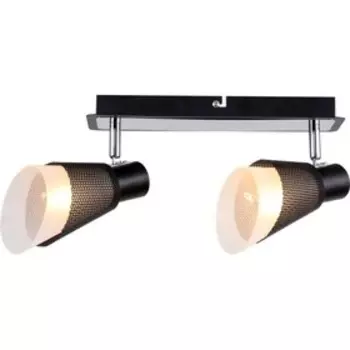 Спот Vesto 2xE14 40Вт, размер 35x8,5x20,5 см, цвет чёрный и хром