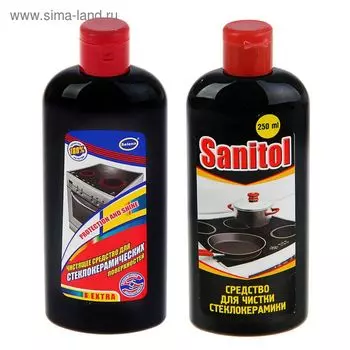 Средство для чистки стеклокерамики Sanitol, 250 мл