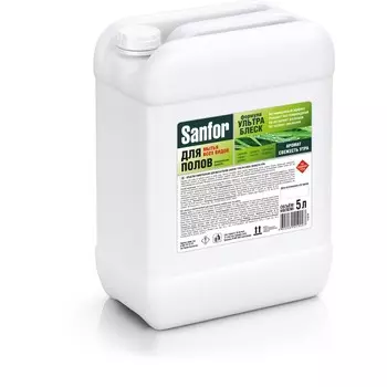 Средство для мытья полов Sanfor "Ультра блеск", свежесть утра, 5 л