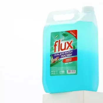 Средство для мытья посуды, 5 л, аромат алоэ вера, FLUX