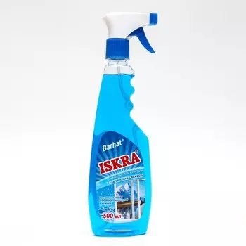 Средство для мытья стёкол, БАРХАТ ISKRA, «Альпийская свежесть» , с курком, 500 мл
