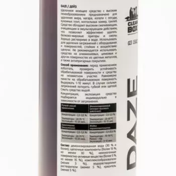 Средство для обезжиривания и удаления нагара CleanBox Daze, 1л