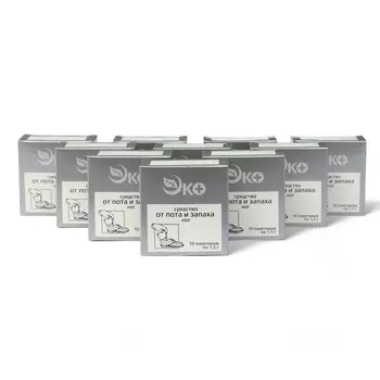 Средство от пота и запаха ног Экотекс, 10 пакетиков по 1.5 г, 10 наборов