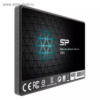 SSD накопитель Silicon Power, Slim S55, 480 GB, SP480GBSS3S55S25, SATA-III