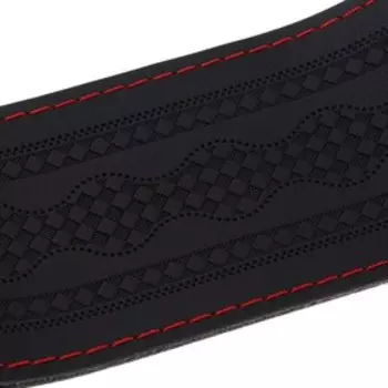 Оплетка на руль TORSO, 38 см, искусственная кожа, узор, красная нить