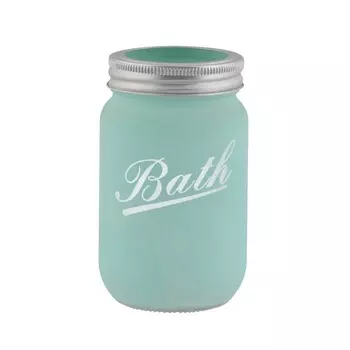 Стакан Axentia Retro для ванной комнаты, из матового стекла цвета мяты, 6,5 см, 13,5 см