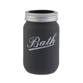 Стакан Axentia Retro для ванной комнаты, из матового стекла антрацит, 6,5 см, 13,5 см