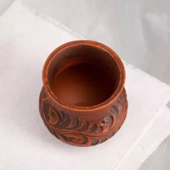 Стакан "Бархат", декор, красная глина, 0.5 л