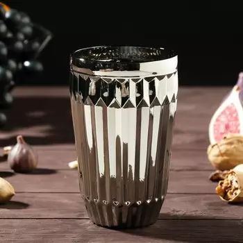 Стакан стеклянный «Босфор», 350 мл, цвет тёмно-серый