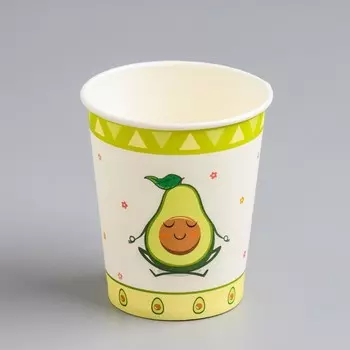 Стакан бумажный "Авокадо" 250 мл, диаметр 80 мм
