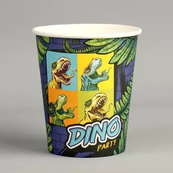 Стакан одноразовый бумажный "Дино", 250 мл