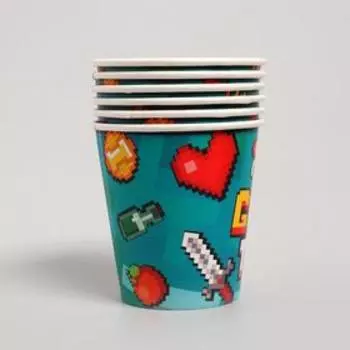 Стакан бумажный Game Time, набор 6 шт., 250 мл